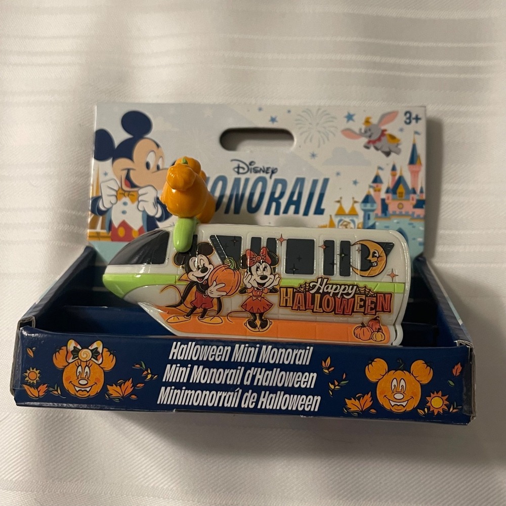 Disney Parks Collectible 2026 Halloween Mickey Minnie Mini Monorail Toy NEW